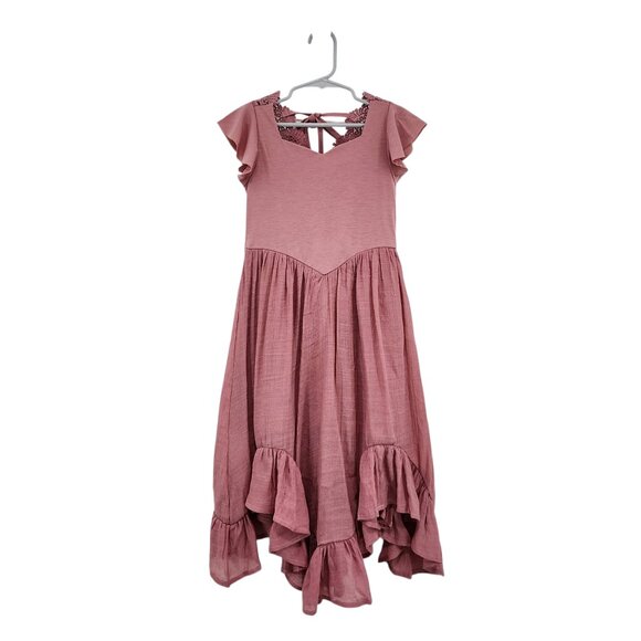 Joyfolie Girl's Lace Detailed Hi-Low Maxi Dress - 5